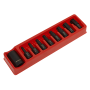 Sealey Impact TRX-Star* Bit & Holder Set 9pc 1/2"Sq Drive AK5610 Sealey - Dynamic Drive