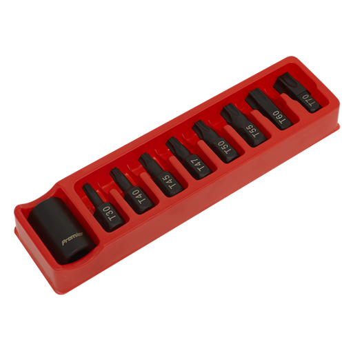 Sealey Impact TRX-Star* Bit & Holder Set 9pc 1/2"Sq Drive AK5610 Sealey - Dynamic Drive