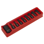 Sealey Impact Spline Bit & Holder Set 9pc 1/2"Sq Drive AK5611 Sealey - Dynamic Drive