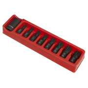 Sealey Impact Spline Bit & Holder Set 9pc 1/2"Sq Drive AK5611 Sealey - Dynamic Drive