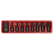 Sealey Impact Spline Bit & Holder Set 9pc 1/2"Sq Drive AK5611 Sealey - Dynamic Drive