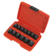 Sealey Impact Socket Set 13pc 1/2"Sq Drive Low Profile Metric AK5613LP Sealey - Dynamic Drive