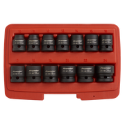 Sealey Impact Socket Set 13pc 1/2"Sq Drive Low Profile Metric AK5613LP Sealey - Dynamic Drive