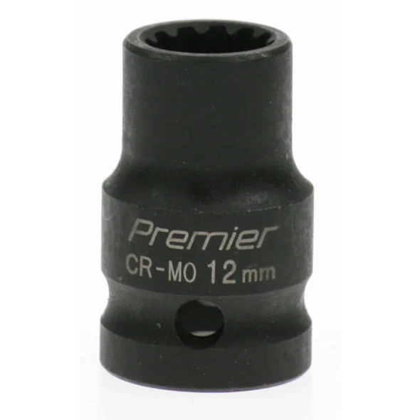 Sealey Impact socket 12mm 1/2"dr 'total drive'