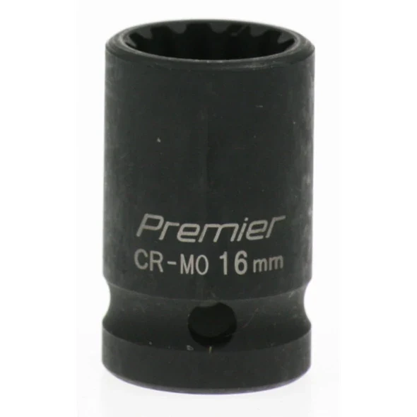 Sealey Impact socket 16mm 1/2"dr 'total drive'