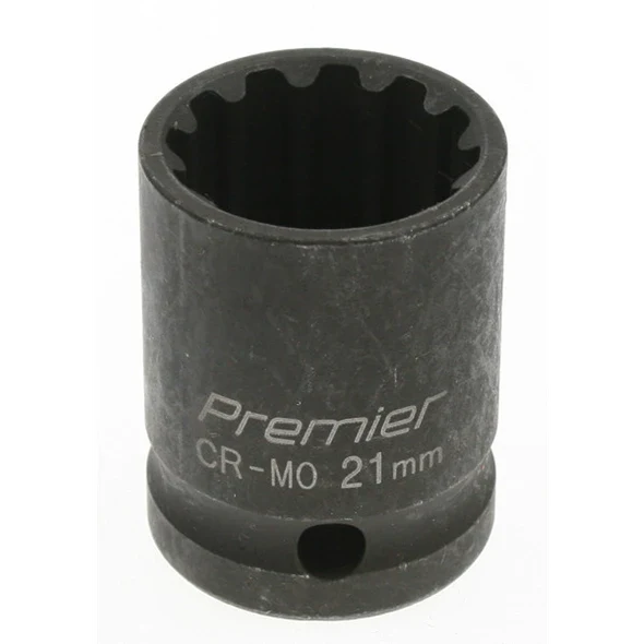 Sealey Impact socket 21mm 1/2"dr 'total drive'