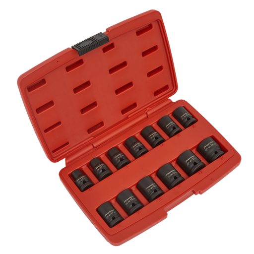 Sealey Impact Socket Set 13pc 1/2"Sq Drive 12-Point AK5614M Sealey - Dynamic Drive
