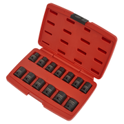 Sealey Impact Socket Set 13pc 1/2"Sq Drive 12-Point AK5614M Sealey - Dynamic Drive