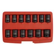 Sealey Impact Socket Set 13pc 1/2"Sq Drive 12-Point AK5614M Sealey - Dynamic Drive