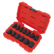 Sealey Impact Socket Set 13pc 1/2"Sq Drive Lock-Onï 6pt Metric AK5616M Sealey - Dynamic Drive