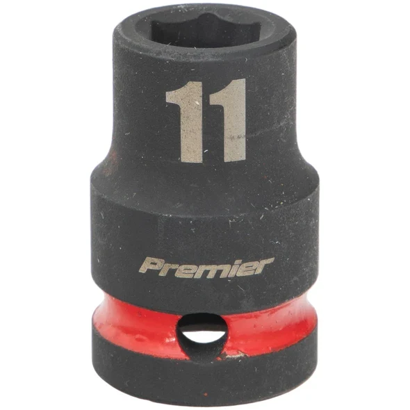 Sealey 1/2"Dr Impact Socket 11mm (Red Coded Ring)
