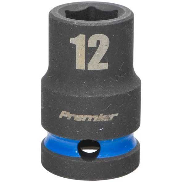 Sealey 1/2"Dr Impact Socket 12mm (Blue Coded Ring)