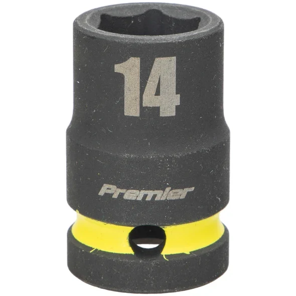 Sealey 1/2"Dr Impact Socket 14mm (Yellow Coded Ring)