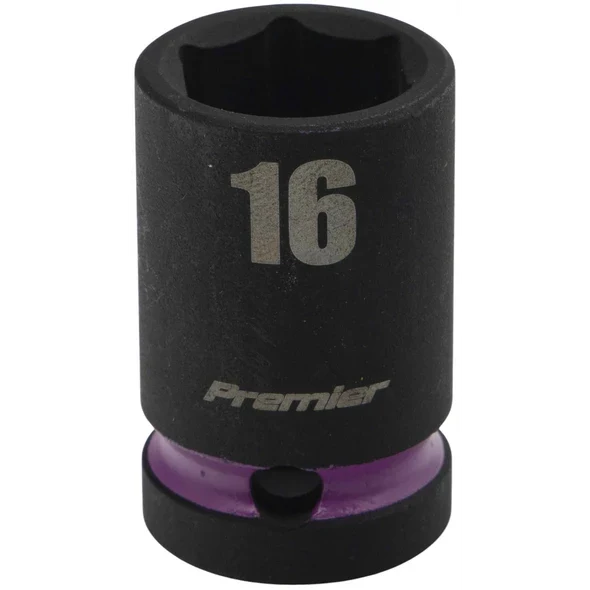 Sealey 1/2"Dr Impact Socket 16mm (Violet Coded Ring)