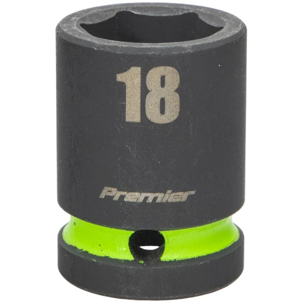 Sealey 1/2"Dr Impact Socket 18mm (Green Coded Ring)
