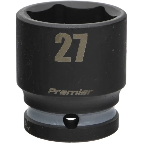 Sealey 1/2"Dr Impact Socket 27mm (Grey Coded Ring)