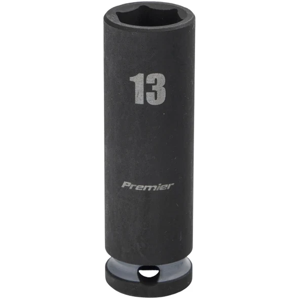 Sealey 3/8"Dr Deep Impact Socket 13mm (Cool Grey Coded Ring)