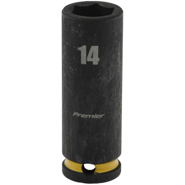 Sealey 3/8"Dr Deep Impact Socket 14mm (Yellow Coded Ring)