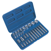 Sealey TRX-Star* Socket & Bit Set 30pc 1/4" 3/8" & 1/2"Sq Drive AK619 Sealey - Dynamic Drive