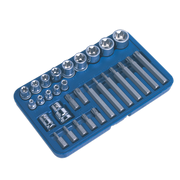 Sealey TRX-Star* Socket & Bit Set 30pc 1/4" 3/8" & 1/2"Sq Drive AK619 Sealey - Dynamic Drive