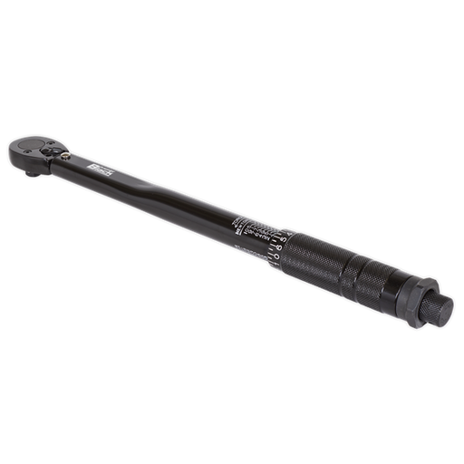 Sealey Micrometer Torque Wrench 3/8"Sq Drive Calibrated Black Series AK623B Sealey - Dynamic Drive
