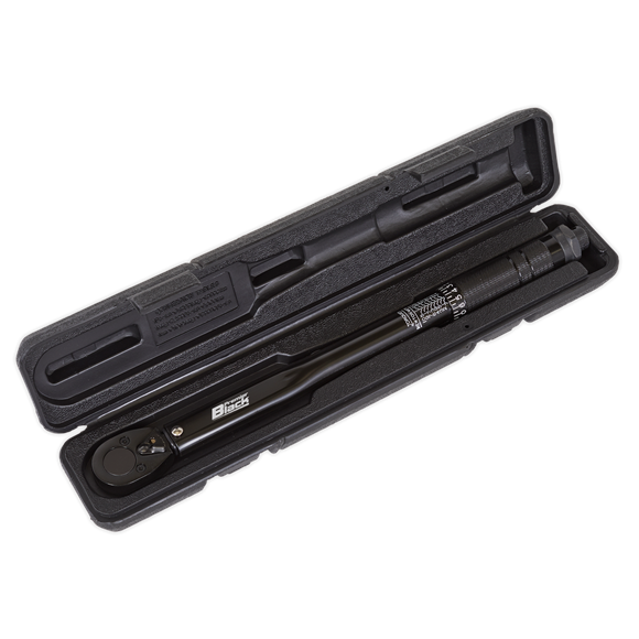 Sealey Micrometer Torque Wrench 3/8"Sq Drive Calibrated Black Series AK623B Sealey - Dynamic Drive
