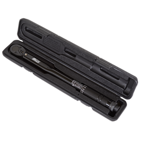 Sealey Micrometer Torque Wrench 3/8"Sq Drive Calibrated Black Series AK623B Sealey - Dynamic Drive