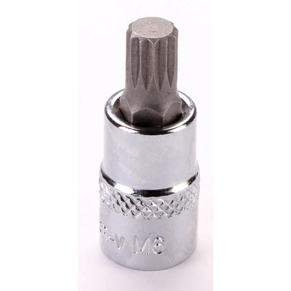 Sealey 1/4"Dr Spline Socket Bit M6 (Fully Polished)
