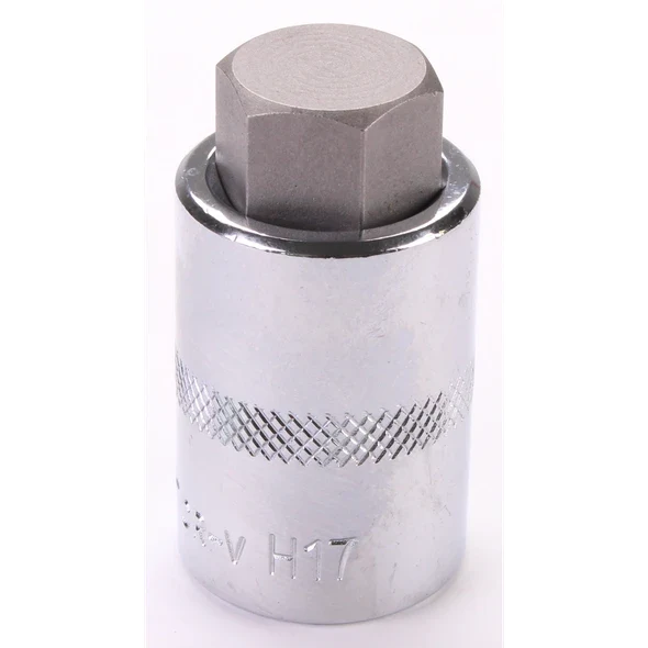 Sealey 1/2"Dr Hex Socket Bit 'Stubby' 17mm (Fully Polished)