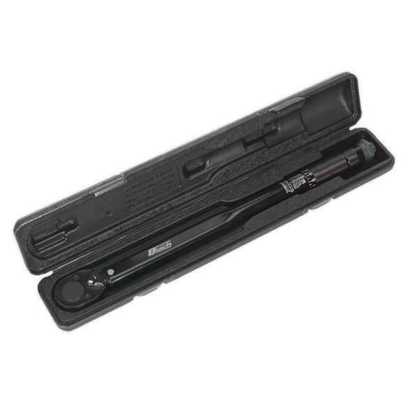 Sealey Micrometer Torque Wrench 1/2"Sq Drive Calibrated Black Series AK624B Sealey - Dynamic Drive