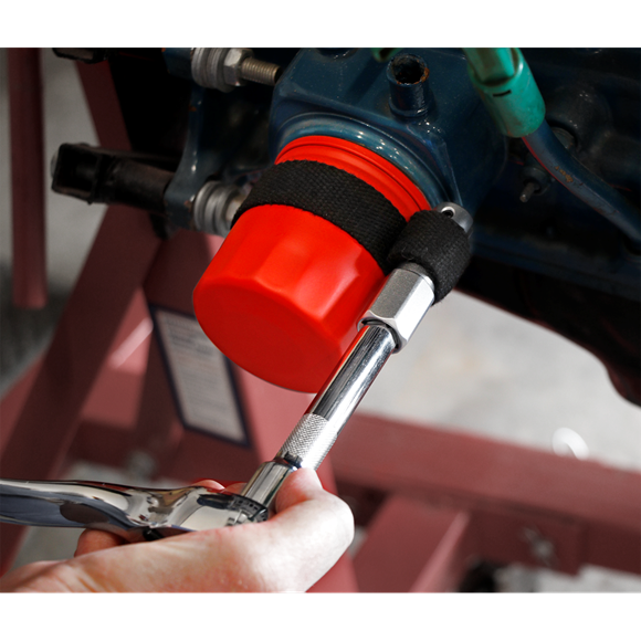 Sealey Oil Filter Strap Wrench 120mm Capacity 1/2"Sq Drive AK640 Sealey - Dynamic Drive