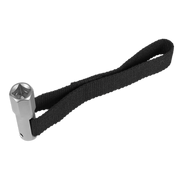 Sealey Oil Filter Strap Wrench 120mm Capacity 1/2"Sq Drive AK640 Sealey - Dynamic Drive