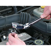 Sealey Ratchet Wrench Flexi-Head 445mm 1/2"Sq Drive Pear-Head Flip Reverse Sealey - Dynamic Drive