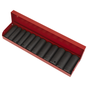 Sealey Impact Socket Set 12pc Deep 3/8"Sq Drive Metric/Imperial AK683 Sealey - Dynamic Drive