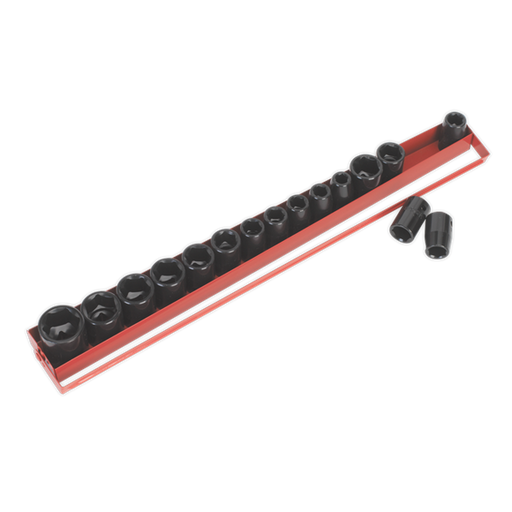 Sealey Impact Socket Set 16pc 1/2"Sq Drive Metric/Imperial AK684 Sealey - Dynamic Drive