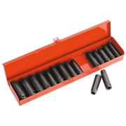 Sealey Impact Socket Set 16pc Deep 1/2"Sq Drive Metric/Imperial AK685 Sealey - Dynamic Drive