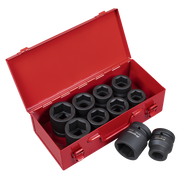 Sealey Impact Socket Set 10pc 1"Sq Drive Metric/Imperial AK688 Sealey - Dynamic Drive