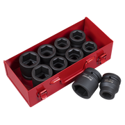 Sealey Impact Socket Set 10pc 1"Sq Drive Metric/Imperial AK688 Sealey - Dynamic Drive