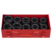 Sealey Impact Socket Set 10pc 1"Sq Drive Metric/Imperial AK688 Sealey - Dynamic Drive