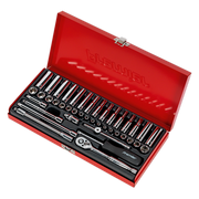 Sealey Socket Set 41pc 1/4"Sq Drive 6pt WallDrive Metric/Imperial AK690 Sealey - Dynamic Drive