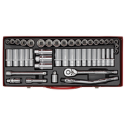 Sealey Socket Set 45pc 3/8"Sq Drive 6pt WallDrive Metric/Imperial AK692 Sealey - Dynamic Drive