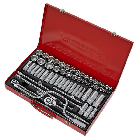 Sealey Socket Set 64pc 3/8" & 1/2"Sq Drive 6pt WallDrive Metric/Imperial Sealey - Dynamic Drive