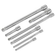 Sealey Wobble/Rigid Extension Bar Set 7pc 1/4" 3/8" & 1/2"Sq Drive AK770 Sealey - Dynamic Drive