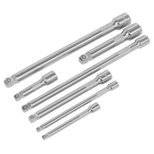 Sealey Wobble/Rigid Extension Bar Set 7pc 1/4" 3/8" & 1/2"Sq Drive AK770 Sealey - Dynamic Drive