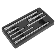 Sealey Wobble/Rigid Extension Bar Set 7pc 1/4" 3/8" & 1/2"Sq Drive AK770 Sealey - Dynamic Drive