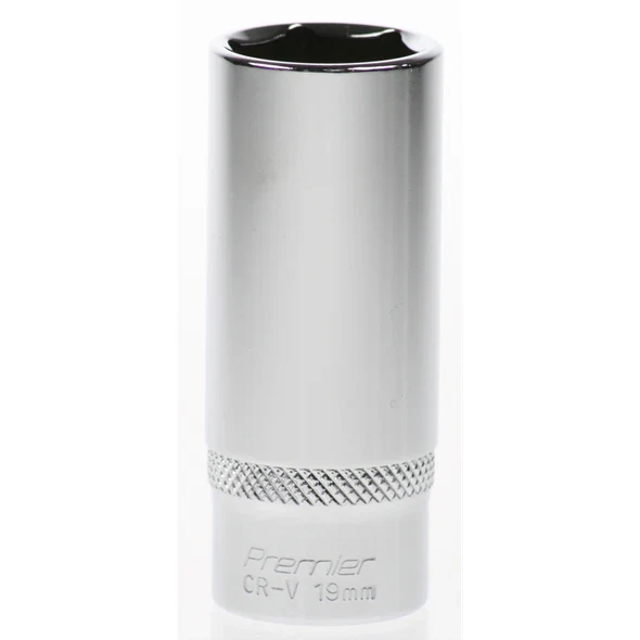 Sealey Socket 3/8"dr 19mm 'deep' (6pt)