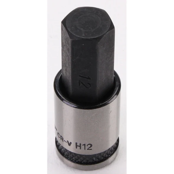 Sealey Hex Key Socket Bit 3/8"Dr 12mm (Black Series)