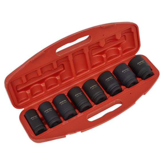 Sealey Impact Socket Set 8pc Deep 3/4"Sq Drive Metric AK885 Sealey - Dynamic Drive