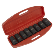 Sealey Impact Socket Set 8pc Deep 1"Sq Drive Metric AK888M Sealey - Dynamic Drive
