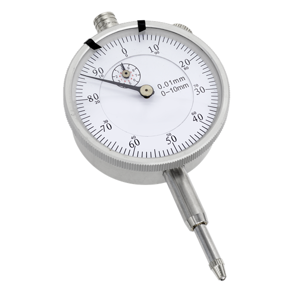 Sealey Dial Gauge Indicator 10mm Travel Metric AK961M Sealey - Dynamic Drive